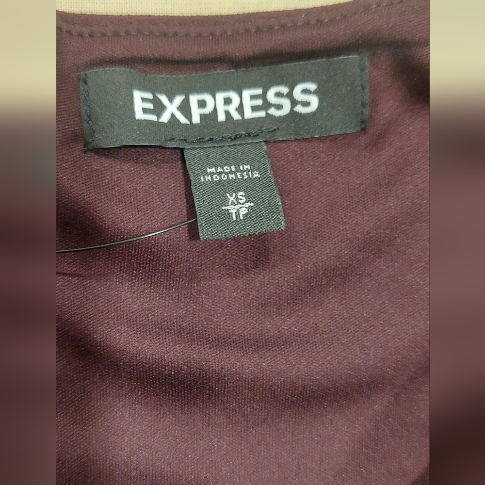 Express Burgundy Strapless Dress - Picture 8 of 8